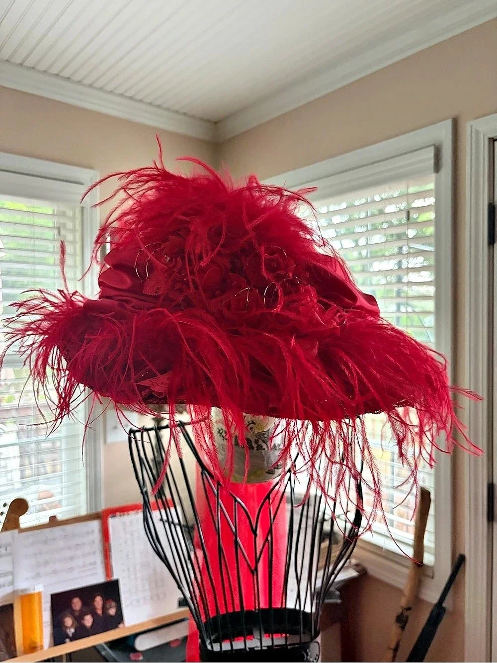 Artifacts Vintage Collections The MaryJean Collection Vintage Red Feather Hat Ve